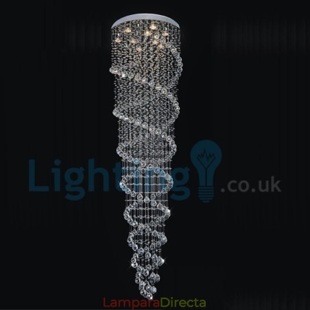 Lámpara de araña contemporánea moderna con montaje empotrado, lámpara colgante con forma de gota de lluvia de cristal Lámpara de araña contemporánea moderna con montaje empotrado, lámpara colgante con forma de gota de lluvia de cristal