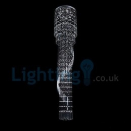 Lámpara de araña contemporánea moderna con montaje empotrado, lámpara colgante con forma de gota de lluvia de cristal