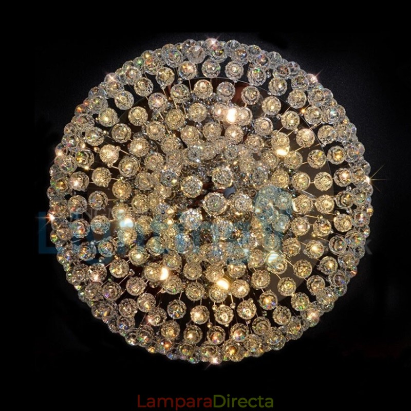 Lámpara de araña contemporánea moderna con montaje empotrado, lámpara colgante con forma de gota de lluvia de cristal