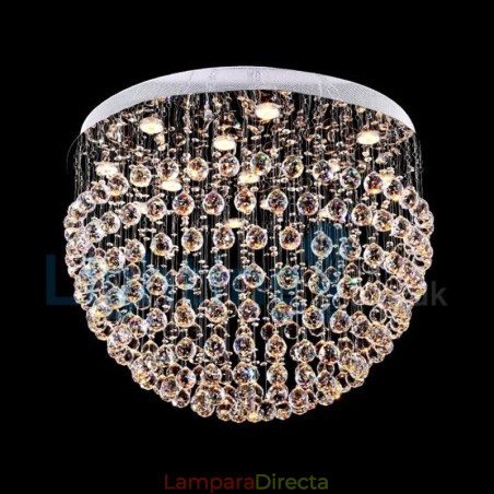 Lámpara de araña contemporánea moderna con montaje empotrado, lámpara colgante con forma de gota de lluvia de cristal Lámpara de araña contemporánea moderna con montaje empotrado, lámpara colgante con forma de gota de lluvia de cristal