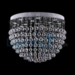 Lámpara de araña contemporánea moderna con montaje empotrado, lámpara colgante con forma de gota de lluvia de cristal