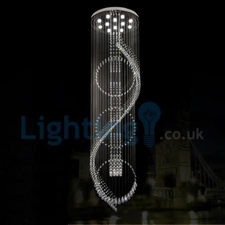 Lámpara de araña contemporánea moderna con montaje empotrado, lámpara colgante con forma de gota de lluvia de cristal Lámpara de araña contemporánea moderna con montaje empotrado, lámpara colgante con forma de gota de lluvia de cristal