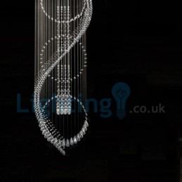 Lámpara de araña contemporánea moderna con montaje empotrado, lámpara colgante con forma de gota de lluvia de cristal