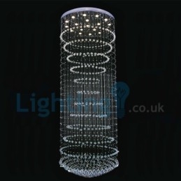 Lámpara de araña contemporánea moderna con montaje empotrado, lámpara colgante con forma de gota de lluvia de cristal