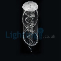 Lámpara de araña contemporánea moderna con montaje empotrado, lámpara colgante con forma de gota de lluvia de cristal