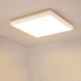 Lámpara de techo de madera maciza ultrafina cuadrada sencilla y moderna