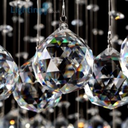 Lámpara de techo dúplex de lujo con forma de nido de pájaro moderna de cristal