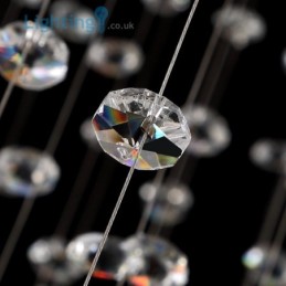 Lámpara de techo dúplex de lujo con forma de nido de pájaro moderna de cristal
