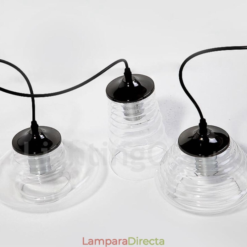 Lámpara colgante de vidrio de una sola cabeza para cafetería
