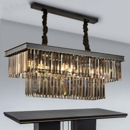 Lámpara colgante de cristal retro para cafetería y sala de exposiciones