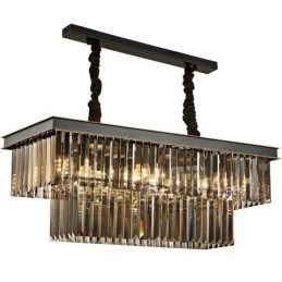 Lámpara colgante de cristal retro para cafetería y sala de exposiciones
