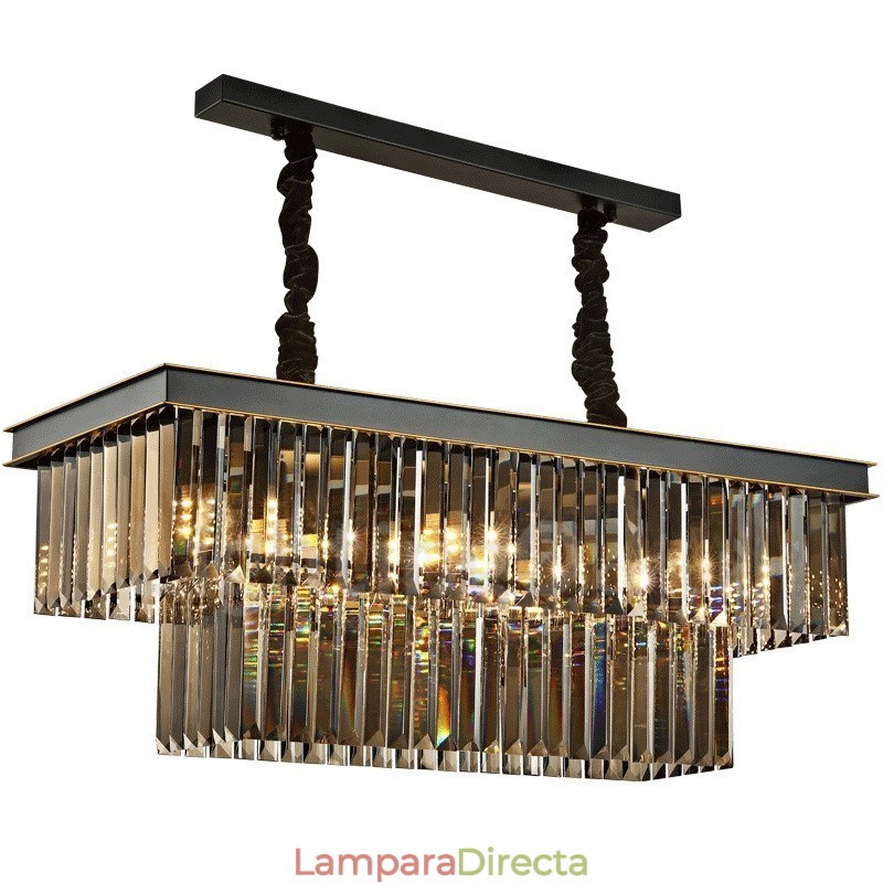 Lámpara colgante de cristal retro para cafetería y sala de exposiciones