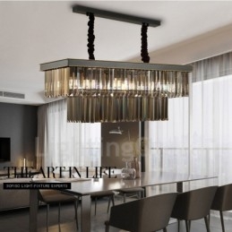 Lámpara colgante de cristal retro para cafetería y sala de exposiciones