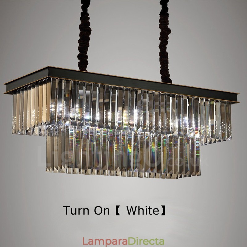 Lámpara colgante de cristal retro para cafetería y sala de exposiciones