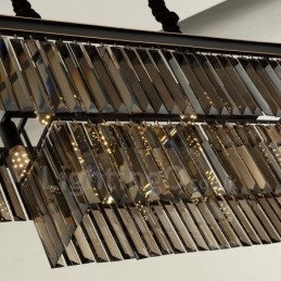Lámpara colgante de cristal retro para cafetería y sala de exposiciones