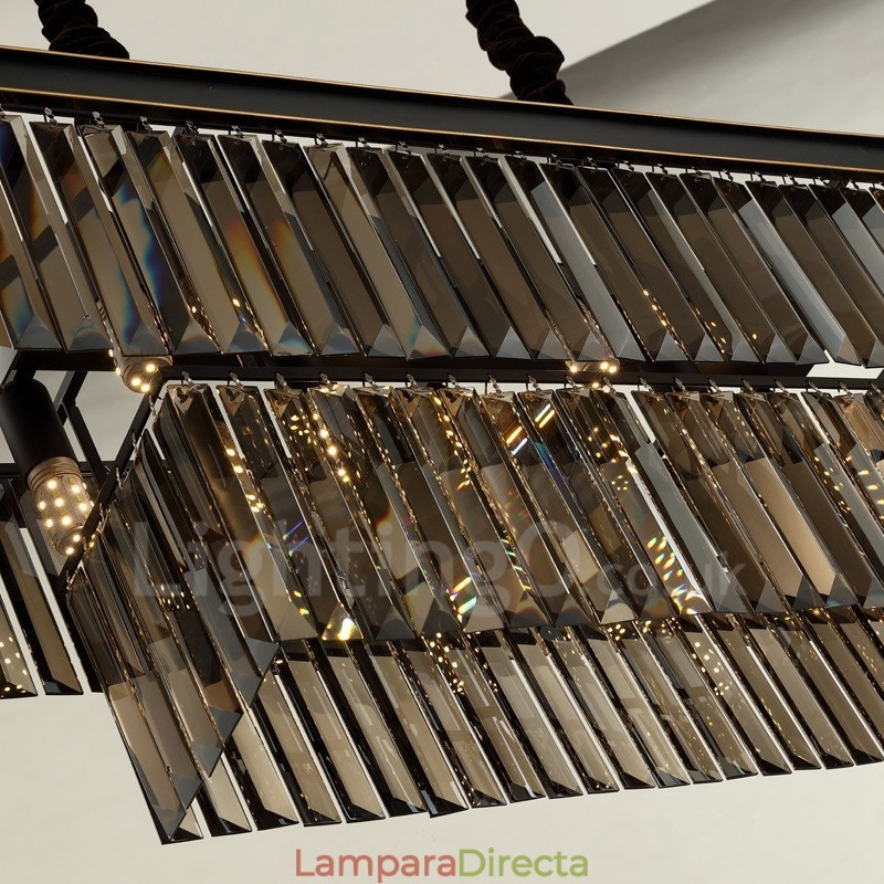 Lámpara colgante de cristal retro para cafetería y sala de exposiciones