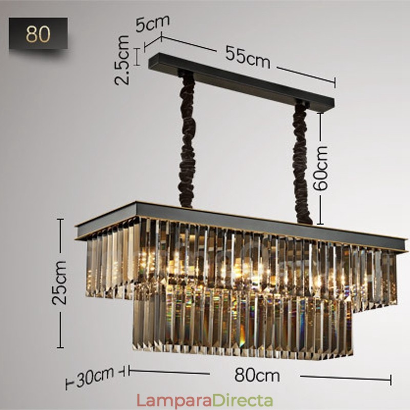 Lámpara colgante de cristal retro para cafetería y sala de exposiciones