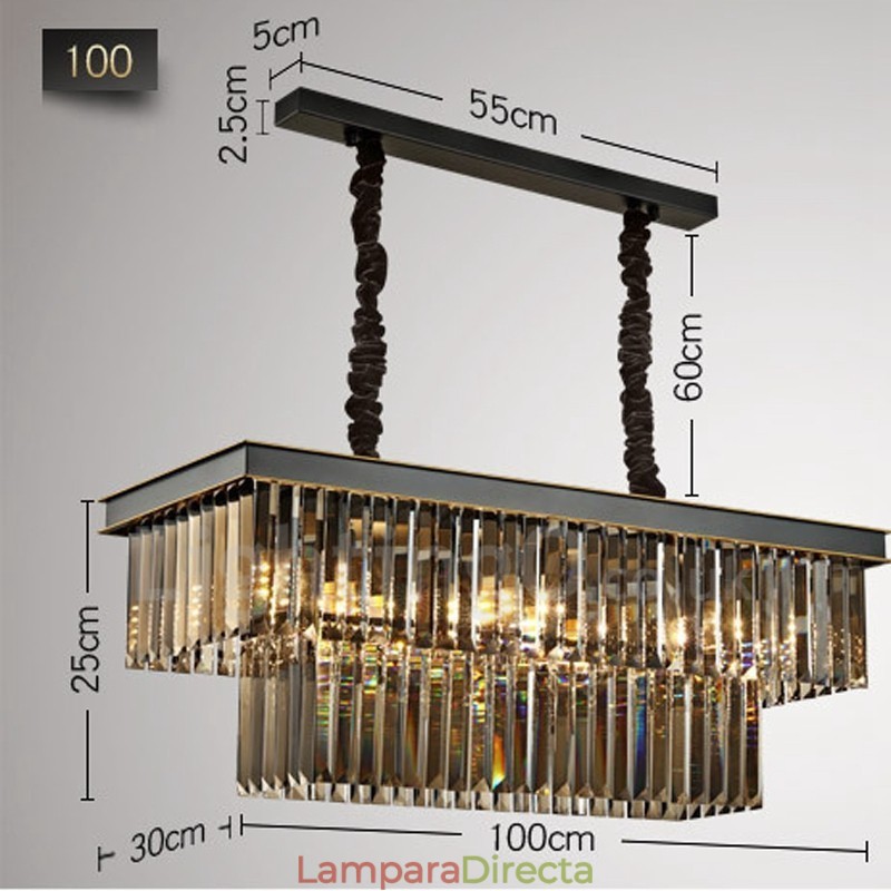 Lámpara colgante de cristal retro para cafetería y sala de exposiciones