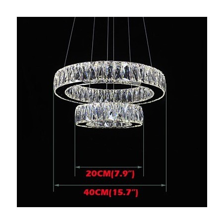 Lámparas de araña de cristal modernas, dos anillos D2040 K9, grandes lámparas de techo de cristal para el hogar. Lámparas de araña de cristal modernas, dos anillos D2040 K9, grandes lámparas de techo de cristal para el hogar.