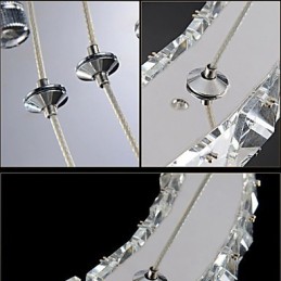 Lámparas de araña de cristal modernas, dos anillos D2040 K9, grandes lámparas de techo de cristal para el hogar.
