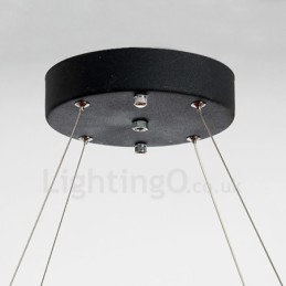 Lámpara colgante de cristal de doble círculo de moda moderna