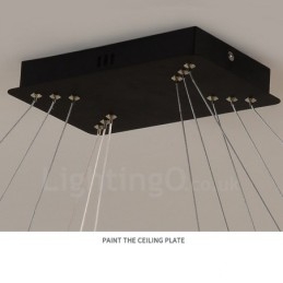 Lámpara colgante de cristal nórdico rectangular, lámpara colgante de atmósfera, iluminación posmoderna