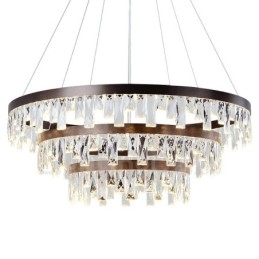 Lámpara colgante de cristal con diseño circular moderno