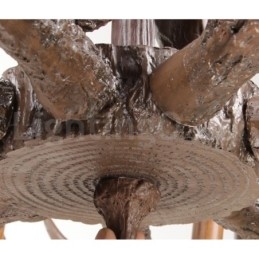Lámpara de araña rústica artística retro de astas de 9 luces