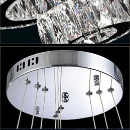 Lámparas de araña de cristal modernas, dos anillos D2040 K9, grandes lámparas de techo de cristal para el hogar.