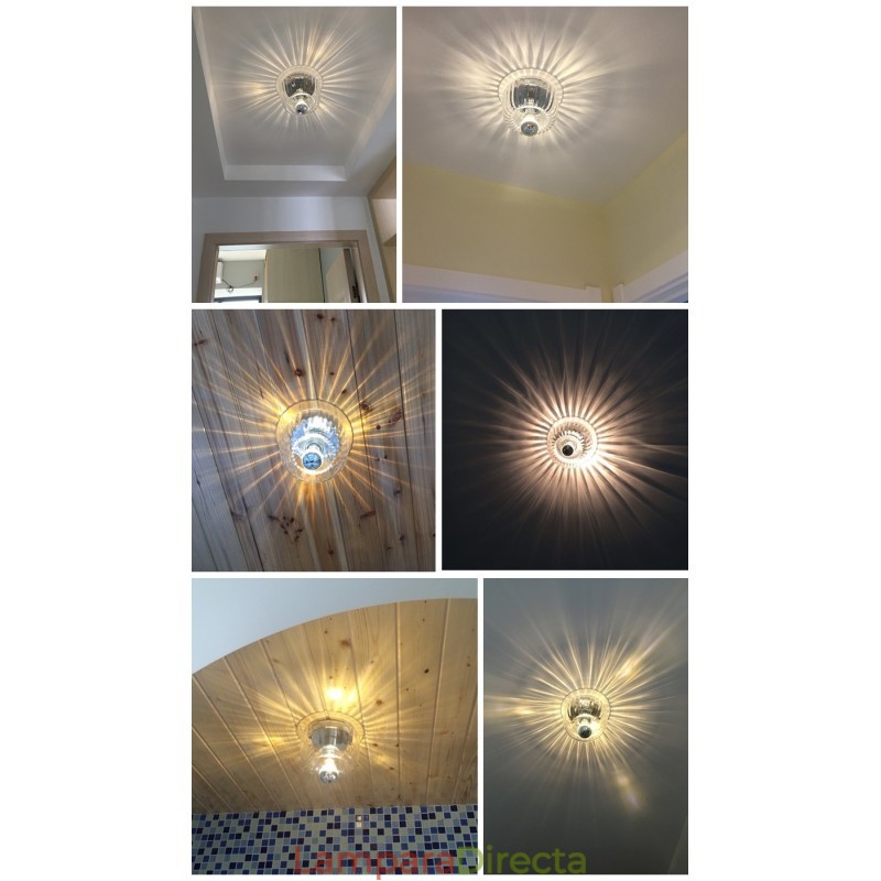 Apliques de pared con bombillas sin sombras, luz de techo moderna y contemporánea