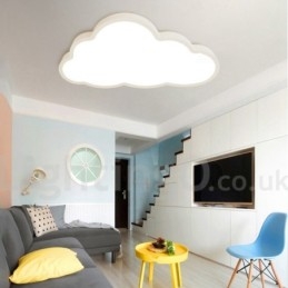 Lámpara de techo empotrada de estilo nórdico moderno, contemporáneo y regulable, con nubes ultrafinas y pantalla acrílica, con control remoto. También se puede usar como luz de pared.