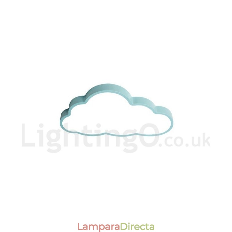 Lámpara de techo empotrada de estilo nórdico moderno, contemporáneo y regulable, con nubes ultrafinas y pantalla acrílica, con control remoto. También se puede usar como luz de pared.