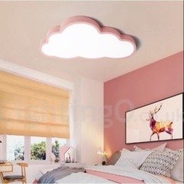 Lámpara de techo empotrada de estilo nórdico moderno, contemporáneo y regulable, con nubes ultrafinas y pantalla acrílica, con control remoto. También se puede usar como luz de pared.