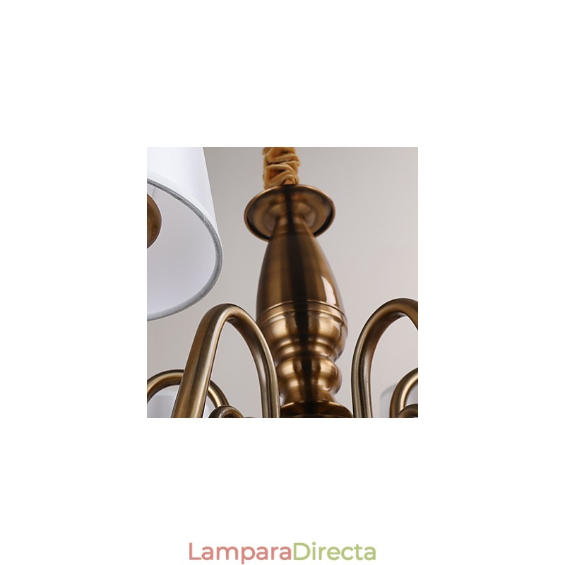 Lámpara de araña moderna contemporánea de metal