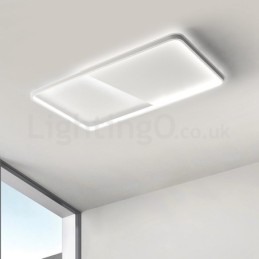Lámparas de techo empotradas rectangulares de aluminio ultrafinas, minimalistas y modernas, de 5 cm