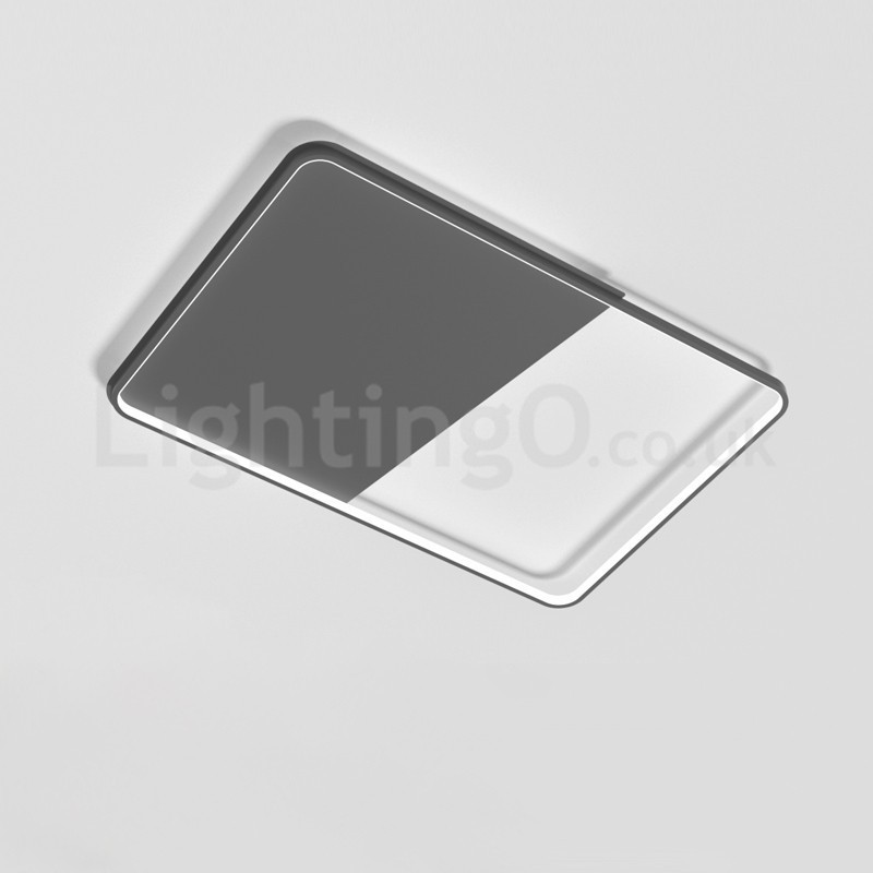Lámparas de techo empotradas rectangulares de aluminio ultrafinas, minimalistas y modernas, de 5 cm