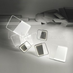 Lámparas de techo empotradas rectangulares de aluminio ultrafinas, minimalistas y modernas, de 5 cm