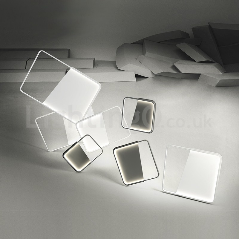 Lámparas de techo empotradas rectangulares de aluminio ultrafinas, minimalistas y modernas, de 5 cm