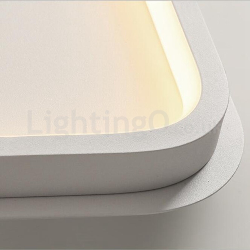 Lámparas de techo empotradas rectangulares de aluminio ultrafinas, minimalistas y modernas, de 5 cm