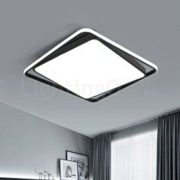 Lámpara de techo empotrada cuadrada, moderna y exquisita, en blanco y negro
