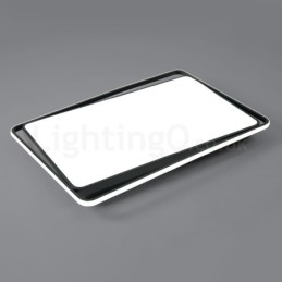 Lámpara de techo empotrada rectangular moderna de moda en blanco y negro