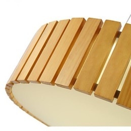 Lámpara de araña estilo mini linterna de madera de bambú