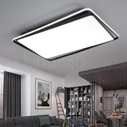 Lámpara de techo empotrada rectangular moderna de moda en blanco y negro