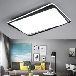 Lámpara de techo empotrada rectangular moderna de moda en blanco y negro