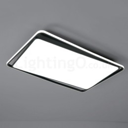 Lámpara de techo empotrada rectangular moderna de moda en blanco y negro