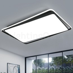 Lámpara de techo empotrada rectangular moderna de moda en blanco y negro