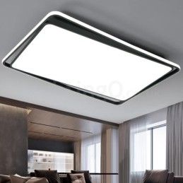 Lámpara de techo empotrada rectangular moderna de moda en blanco y negro