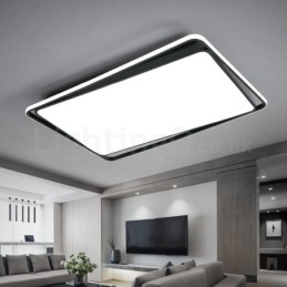 Lámpara de techo empotrada rectangular moderna de moda en blanco y negro
