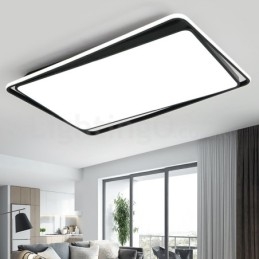 Lámpara de techo empotrada rectangular moderna de moda en blanco y negro