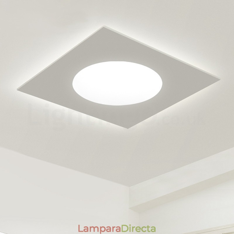 Lámpara de techo empotrada cuadrada, moderna y elegante